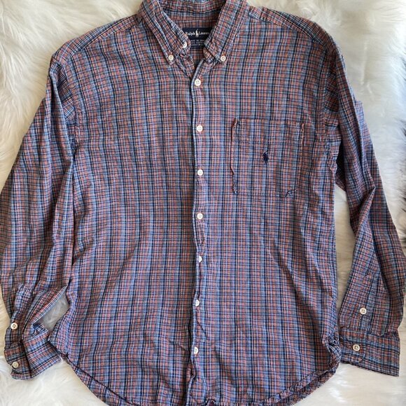 RALPH LAUREN PLAID BUTTON DOWN SHIRT - Picture 3 of 13